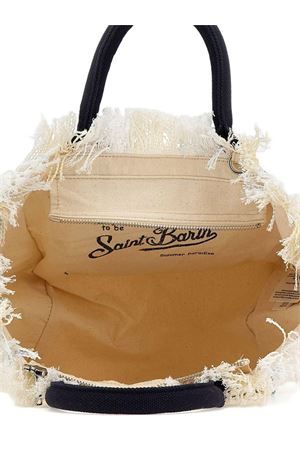 Borsa in canvas di cotone giallo e bianco SAINT BARTH KIDS | COL000102600L